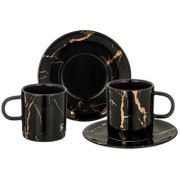 КОФЕЙНЫЙ НАБОР НА 2ПЕР. 4 ПР."FANTASY" 100МЛ, ЧЕРНЫЙ (КОР=24НАБ.) 42-325