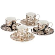 КОФЕЙНЫЙ НАБОР "GOLDEN ROSE" НА 2ПЕР. 4ПР. 70МЛ, БЕЛЫЙ И ЧЕРНЫЙ (КОР=12НАБ.) 133-312