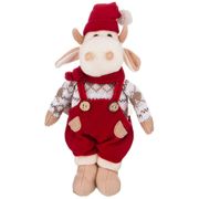 ФИГУРКА"ТЕЛЕНОК ФРЕДРИК В КРАСНОМ КОМБИНЕЗОНЕ" 12*8*32 СМ 476-106