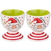 НАБОР ПОДСТАВОК  ПОД ЯЙЦО ИЗ 2 ШТ. "ВЕСЕЛОГО НОВОГО ГОДА" 5,5*6 СМ 493-746