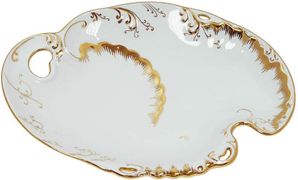 Лоток кузнецовский золотой (фарфор) с1753