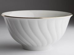 Салатник 1400мл "Голубая роза" Отводка золотом ДУЛЕВСКИЙ ФАРФОР - 010192