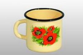 Кружка эмалированная 0,25л СТАЛЬЭМАЛЬ - 1с1с