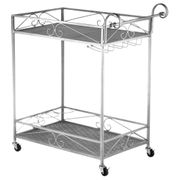 Столик серебряный сервировочный на колесиках 69*43*78 см (кор=1 шт.)