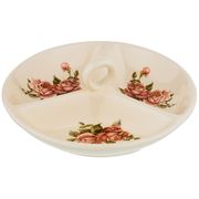 Менажница 3-х секционная корейская роза 22*22*7,5 см. (кор=16шт.)