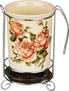 Подставка под кухонные приборы корейская роза 10,5*10,5*16 см (кор=18шт.)