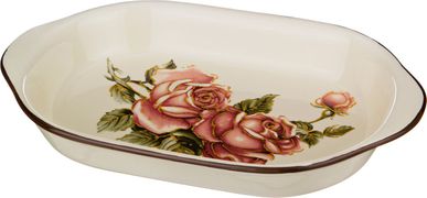 Блюдо-шубница корейская роза 28*17.5*4.5 см (кор=18шт.)