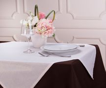 Наперон симпл 80*80 цвет: шампань \ золото 80% хлопок/20% люрекс