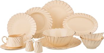Столовый сервиз плиссе на 6 персон 27 пр. (кор=2набор.)