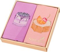 Комплект салфеток 40*40см из 2штдесерт-суфле х/б 100%, розовое/сиреневое