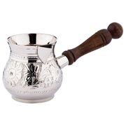 Турка резная. латунь 300 мл. диаметр=7,5см. (кор=60шт.)