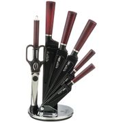 Набор ножей agness с ножницами и мусатом на пластиковой подставке, 8 предметов