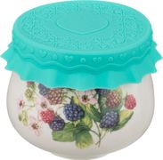 Баночка для меда/варенья с силиконовой крышкой 180 мл д=8 см в=7 см (кор=72шт.)