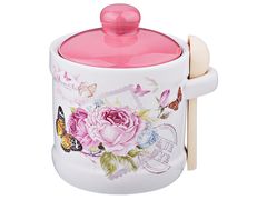 Сахарница "Романтика" 13х11х12см с ложкой 358-1085
