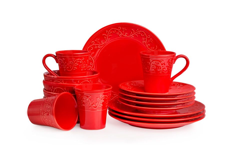 Купить красную посуду. Предметы красного цвета. Столовый сервиз красный. Посуда красного цвета.