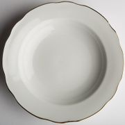 Тарелка глубокая 240мм Вырезной край Отводка золотом ДУЛЕВСКИЙ ФАРФОР - 2392