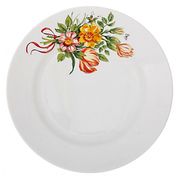 Тарелка мелкая "Шиповник" 17,5см КУБАНЬФАРФОР 057