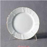 Тарелка десертная 19 см, декор отводка золото THUN - леф0011