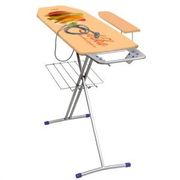 Доска гладильная "Ника" европодставка под утюг, подрукавник, розетка, полка НИКА - Н3+