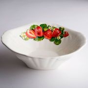 Миска четырехугольная, гр. 8, "Клубника-2" 0152