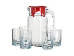 Набор 6 стаканов + кувшин "Luna" PASABAHCE (БОР) - 97328/1018051