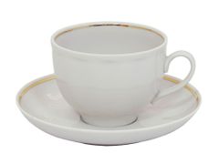 Чайная пара 275мл "Гранатовый" Отводка золотом ДУЛЕВСКИЙ ФАРФОР - 021812