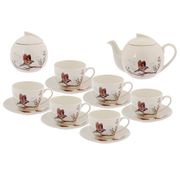 Сервиз чайный Соната 14 предметов "группа 8" Птицы КУБАНЬФАРФОР - 033