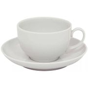 Чашка с блюдцем 210мл "Янтарь" Белая ДУЛЕВСКИЙ ФАРФОР - 11042