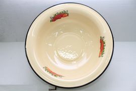 Таз эмалированный 7л палевый "Клубника садовая" СТАЛЬЭМАЛЬ - С3020.Пх59