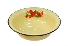 Таз эмалированный 12л "Тюльпаны" СТАЛЬЭМАЛЬ - С3024х78