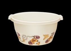 Таз "Argo" 10л с декором без крышки ЭЛЬФПЛАСТ - ЭЛФ415