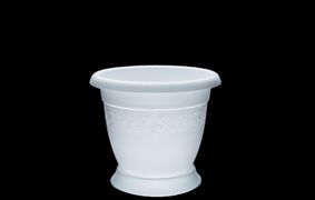 Кашпо "Орнамент" №0 0,5л с поддоном ЭЛЬФПЛАСТ - ЭЛФ001