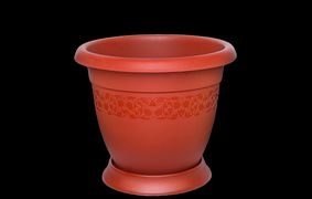 Кашпо "Орнамент" №5 11л с поддоном ЭЛЬФПЛАСТ - ЭЛФ006