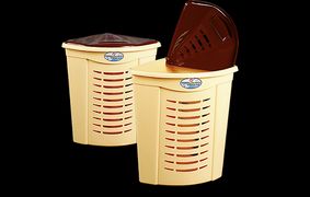 Корзина для белья 45л угловая ЭЛЬФПЛАСТ - ЭЛФ081