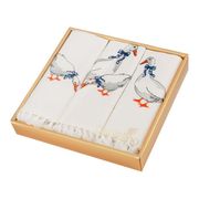 Набор салфеток из 3-х шт "Гуси", 40х40,вышивка, 100% хлопок 850-546-81