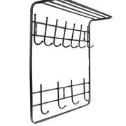 Вешалка с полкой 2-ярусная черный НИКА - ВПТ11
