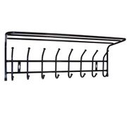 Вешалка настенная с полкой медный антик 800х238х268мм (8 крючков) НИКА - ВП8