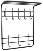 Вешалка с полкой 2-ярусная черный НИКА - ВПТ8