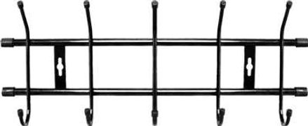 Вешалка настенная черный 484х188 мм (5 крючков) НИКА - ВН5