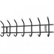 Вешалка настенная черный 680х215мм (7 крючков) НИКА - ВНТ7