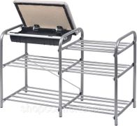 Этажерка "Люкс" с ящиком, серый НИКА - ЭТЛ5/3