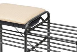 Этажерка "Люкс" с ящиком, черный, слоновая кость НИКА - ЭТЛ5/2