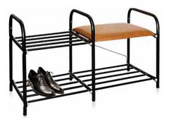 Этажерка "Люкс" (360х330х800) 2-ярусная винил черный НИКА - ЭТЛ 1