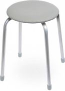 Табурет "Классика 2" на 4-х опорах круглый светло-серый НИКА - ТК02