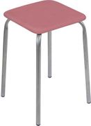 Табурет "Эконом" на 4-х опорах квадратный темно-красный НИКА - ТЭ3