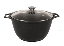 Кастрюля KUKMARA "Традиция" 2л стеклянной крышкой антипригарное покрытие - к22а