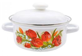 Кастрюля эмалированная 2л "Ласковый май" Лысьва - С-1510АП2/4