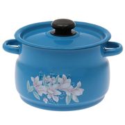 Кастрюля эмалированная сферическая 4л васильковая СТАЛЬЭМАЛЬ - С1912.34