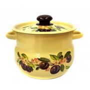 Кастрюля эмалированная сферическая 4л палевая СТАЛЬЭМАЛЬ - С1912.39П