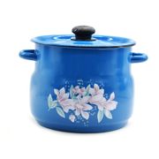 Кастрюля эмалированная сферическая 5,5л васильковая СТАЛЬЭМАЛЬ - С1917.34